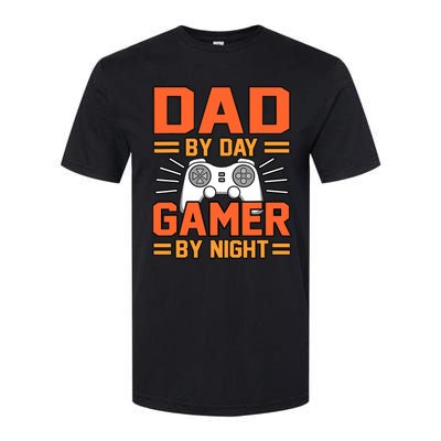 Dad By Day Gamer By Night Father’s Day Daddy Father Graphic Softstyle CVC T-Shirt