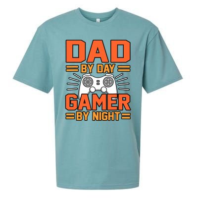 Dad By Day Gamer By Night Father’s Day Daddy Father Graphic Sueded Cloud Jersey T-Shirt