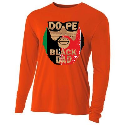 Dope Black Dad Black Fathers Matter Unapologetically Dope Great Gift Cooling Performance Long Sleeve Crew