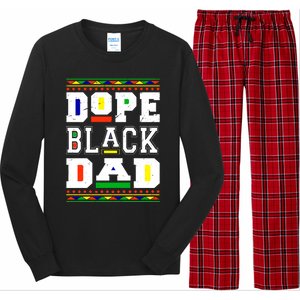 Dope Black Dad Matter African Melanin Black History Month Gift Long Sleeve Pajama Set