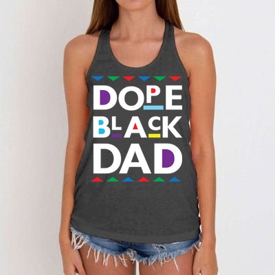 Dope Black Dad Meaningful Gift Black History Gift Dope Black Father Gift Women's Knotted Racerback Tank