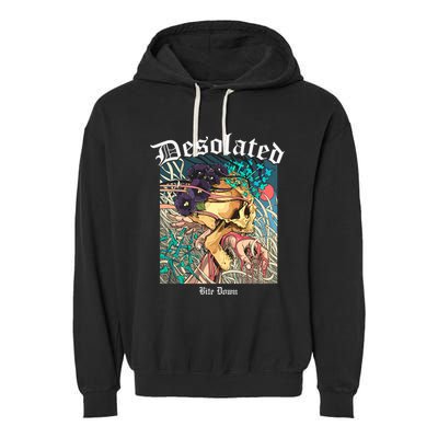 Desolated Bite Down Artwork Garment-Dyed Fleece Hoodie