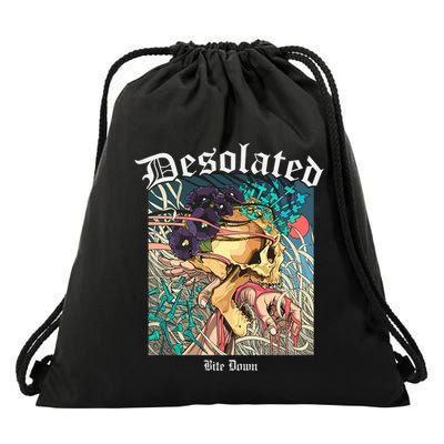 Desolated Bite Down Artwork Drawstring Bag