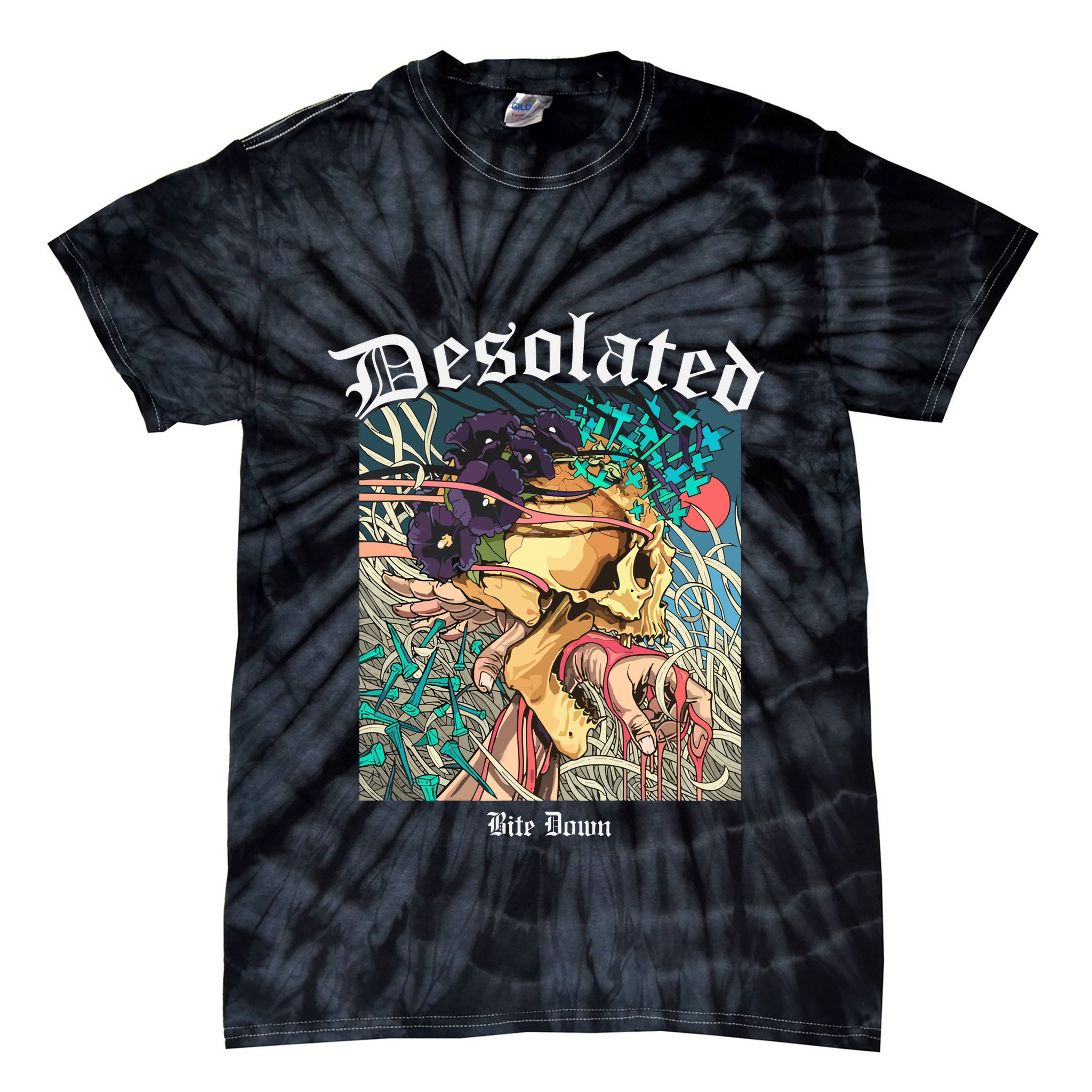 Desolated Bite Down Artwork Tie-Dye T-Shirt
