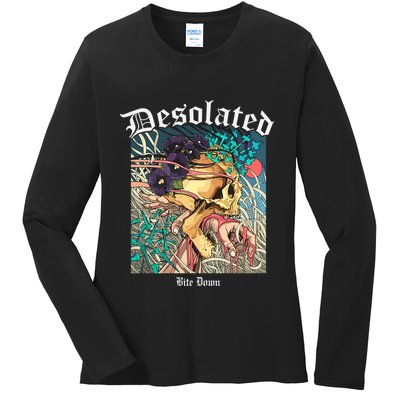 Desolated Bite Down Artwork Ladies Long Sleeve Shirt