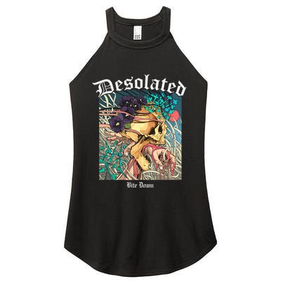 Desolated Bite Down Artwork Women's Perfect Tri Rocker Tank