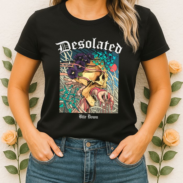 Desolated Bite Down Artwork Womens T-Shirt