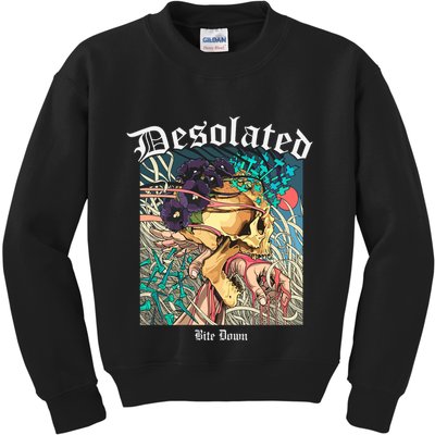 Desolated Bite Down Artwork Kids Sweatshirt