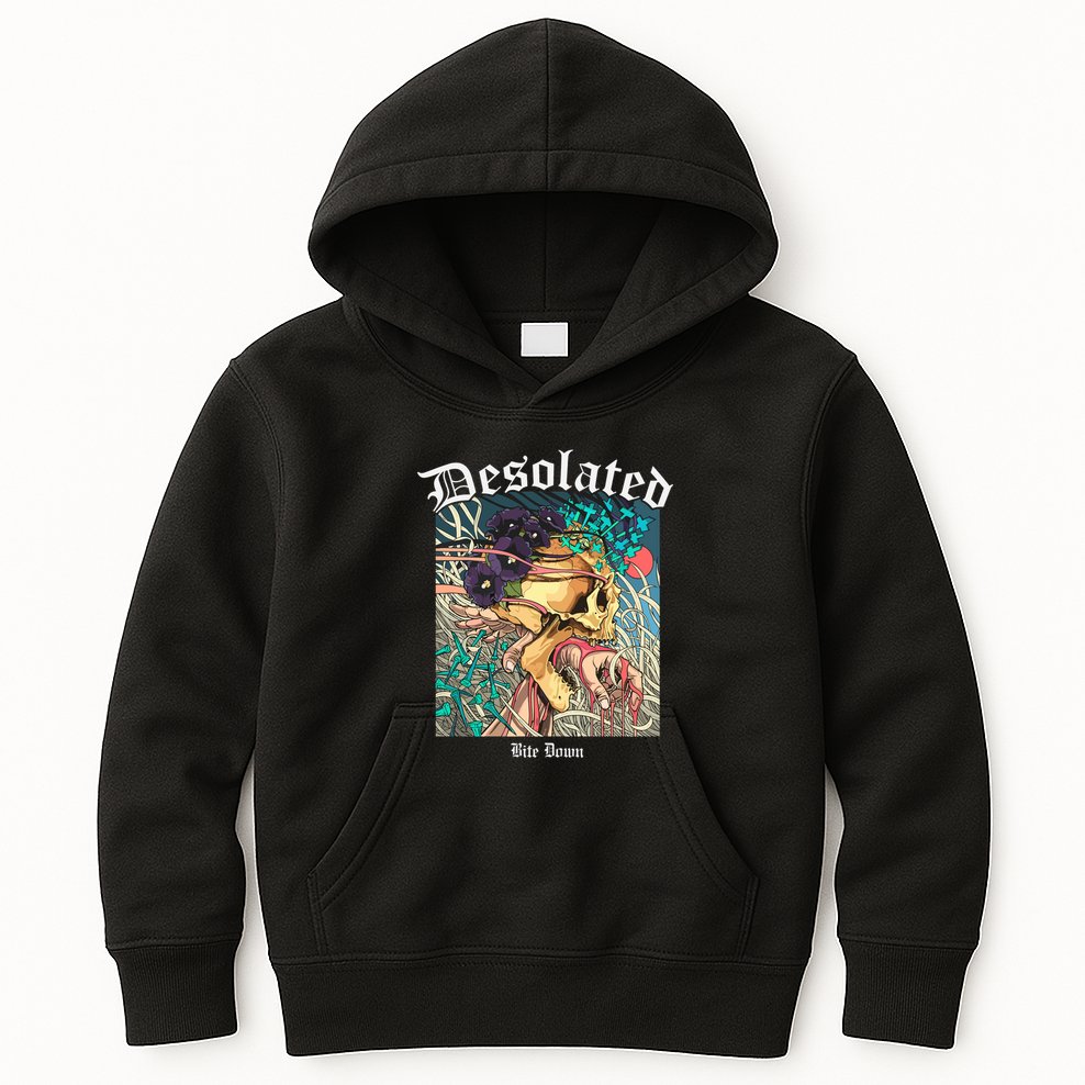 Desolated Bite Down Artwork Kids Hoodie