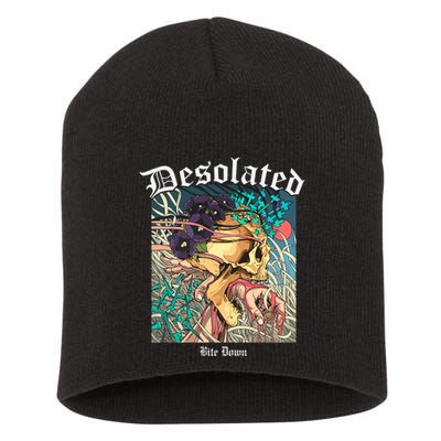 Desolated Bite Down Artwork Short Acrylic Beanie