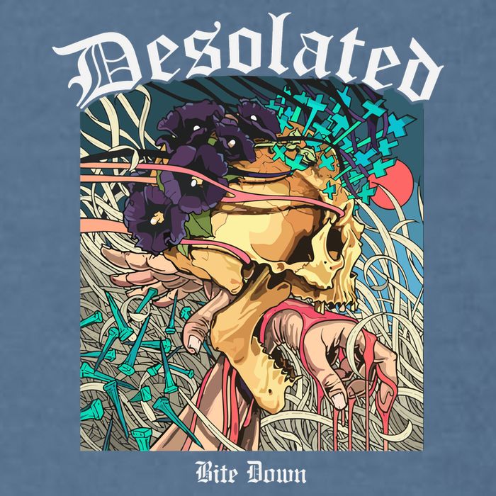 Desolated Bite Down Artwork Garment-Dyed Sweatshirt