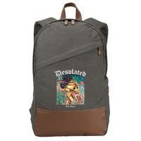 Desolated Bite Down Artwork Cotton Canvas Backpack