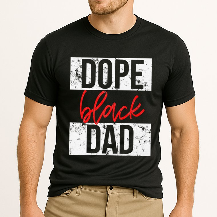 Dope Black Dad Cooling Performance Crew T-Shirt