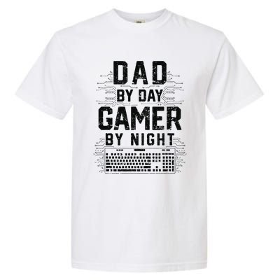 Dad By Day Gamer By Night Funny Father's Day Gaming gift Garment-Dyed Heavyweight T-Shirt