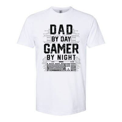 Dad By Day Gamer By Night Funny Father's Day Gaming gift Softstyle CVC T-Shirt