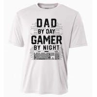 Dad By Day Gamer By Night Funny Father's Day Gaming gift Cooling Performance Crew T-Shirt