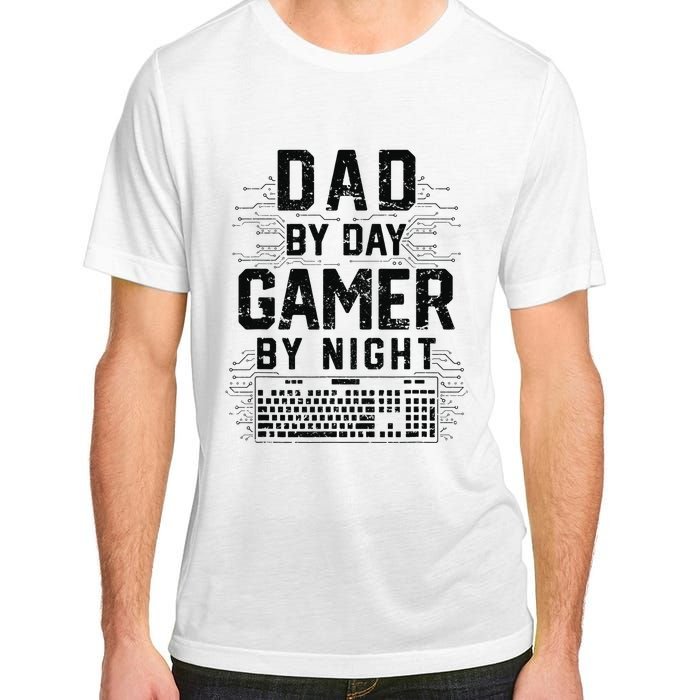 Dad By Day Gamer By Night Funny Father's Day Gaming gift Adult ChromaSoft Performance T-Shirt