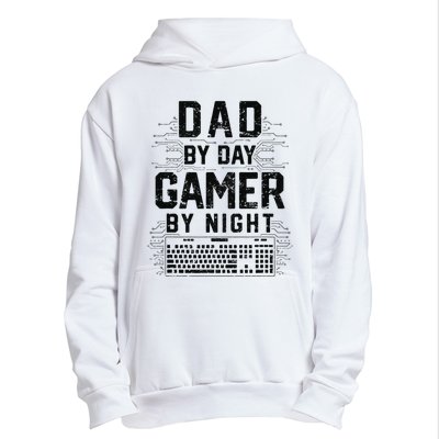 Dad By Day Gamer By Night Funny Father's Day Gaming gift Urban Pullover Hoodie