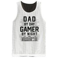 Dad By Day Gamer By Night Funny Father's Day Gaming gift Mesh Reversible Basketball Jersey Tank