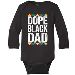 Dope Black Dad Black Pride Baby Long Sleeve Bodysuit