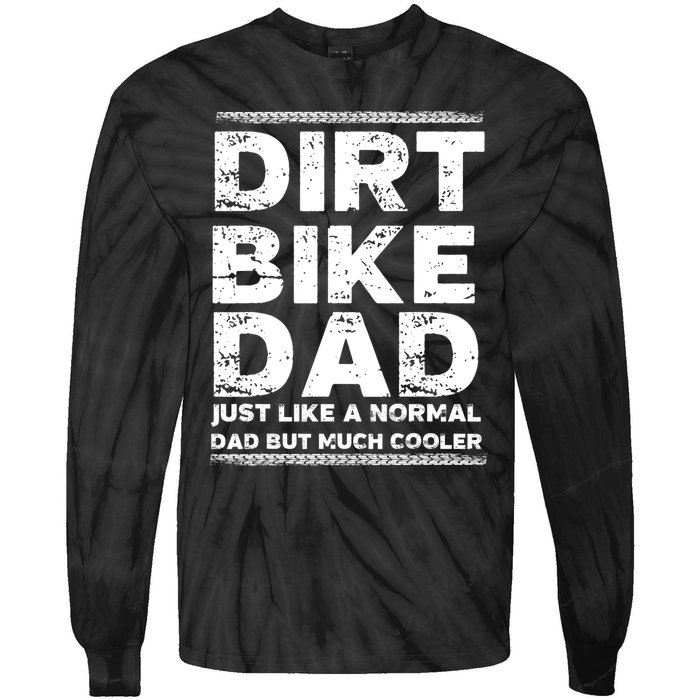 DIRT BIKE DAD Bike Cute Gift Motocross Enduro Funny Gift Tie-Dye Long Sleeve Shirt