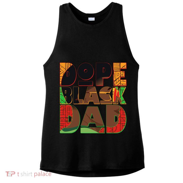 Dope Black Dad Ladies PosiCharge Tri-Blend Wicking Tank