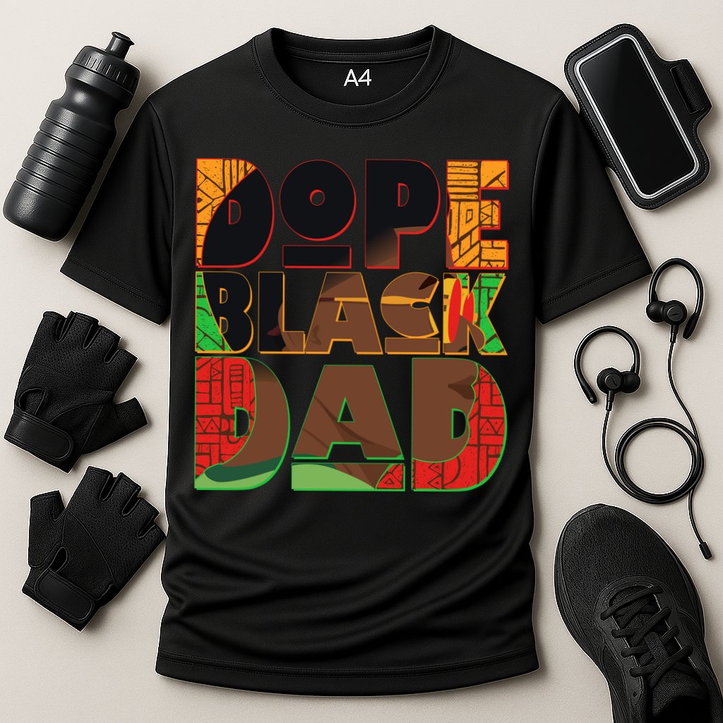 Dope Black Dad Performance Shirt