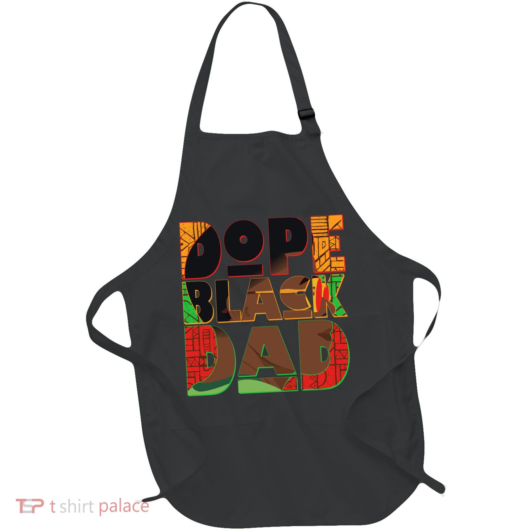Dope Black Dad Full-Length Apron With Pockets