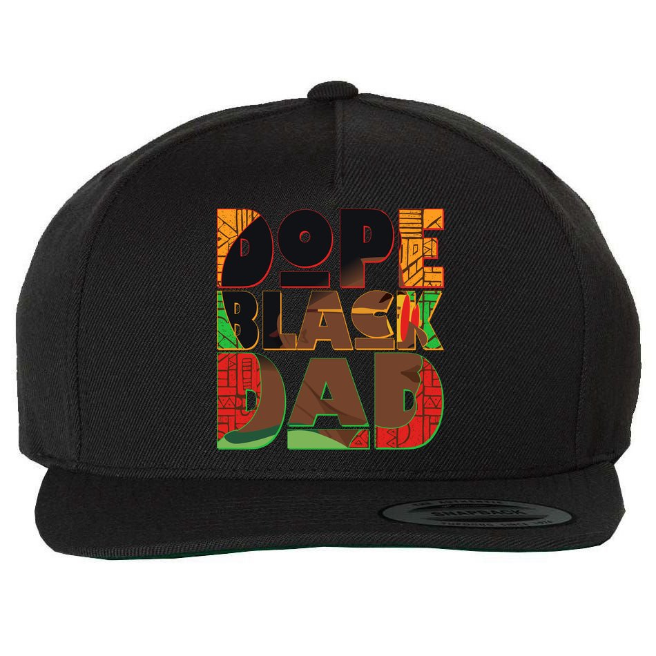 Dope Black Dad Wool Snapback Cap