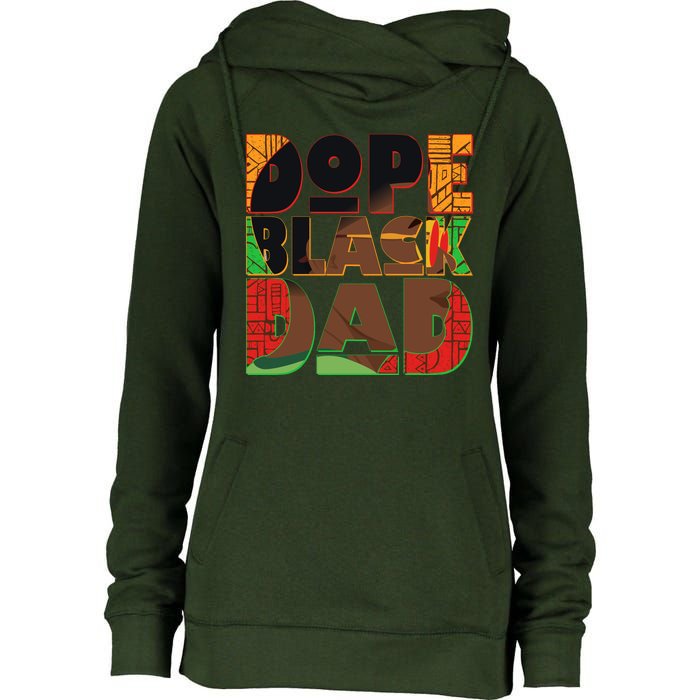 Dope Black Dad Womens Funnel Neck Pullover Hood