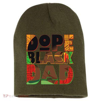 Dope Black Dad Short Acrylic Beanie