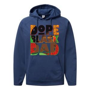 Dope Black Dad Performance Fleece Hoodie