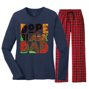 Dope Black Dad Women's Long Sleeve Flannel Pajama Set 