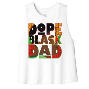 Dope Black Dad Women's Racerback Cropped Tank