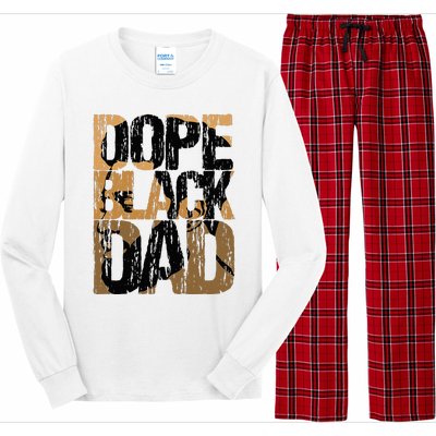 Dope Black Dad Juneteenth Black History Month Pride Fathers Long Sleeve Pajama Set