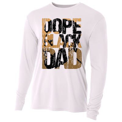 Dope Black Dad Juneteenth Black History Month Pride Fathers Cooling Performance Long Sleeve Crew