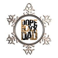 Dope Black Dad Juneteenth Black History Month Pride Fathers Metallic Star Ornament