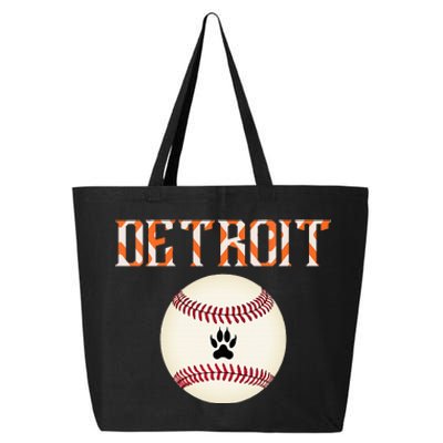 Detroit Baseball Dress Tiger Scratch And Giant Ball 25L Jumbo Tote