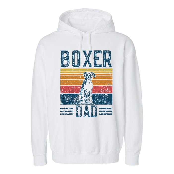 Dog Boxer Dad Vintage Boxer Dad Garment-Dyed Fleece Hoodie