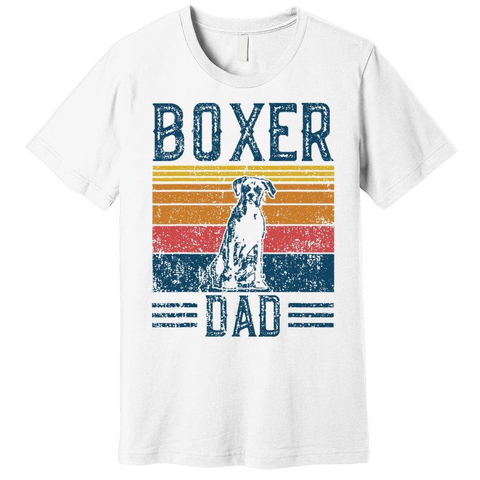 Dog Boxer Dad Vintage Boxer Dad Premium T-Shirt