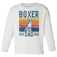 Dog Boxer Dad Vintage Boxer Dad Toddler Long Sleeve Shirt