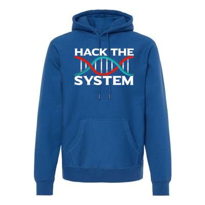 Diy Biology Dna Double Helix Hack The System Biohacker Gift Premium Hoodie