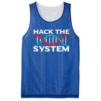 Diy Biology Dna Double Helix Hack The System Biohacker Gift Mesh Reversible Basketball Jersey Tank