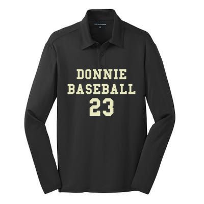 Donnie Baseball Silk Touch Performance Long Sleeve Polo