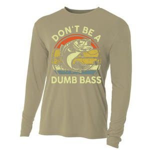 DonT Be Dumb Bass Fishing Dad Daddy Fathers Day Cooling Performance Long Sleeve Crew