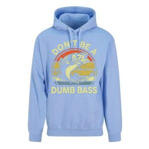 DonT Be Dumb Bass Fishing Dad Daddy Fathers Day Unisex Surf Hoodie