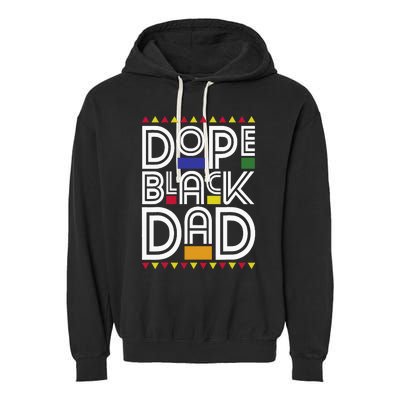 Dope Black Dad Black History Month Juneteenth 1865 Garment-Dyed Fleece Hoodie