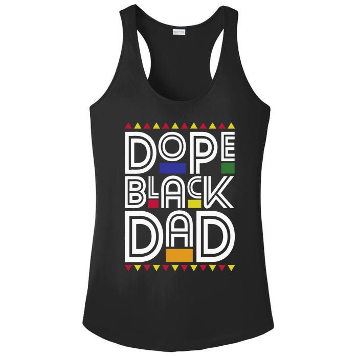 Dope Black Dad Black History Month Juneteenth 1865 Ladies PosiCharge Competitor Racerback Tank