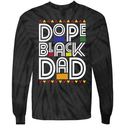 Dope Black Dad Black History Month Juneteenth 1865 Tie-Dye Long Sleeve Shirt