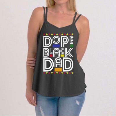 Dope Black Dad Black History Month Juneteenth 1865 Women's Strappy Tank